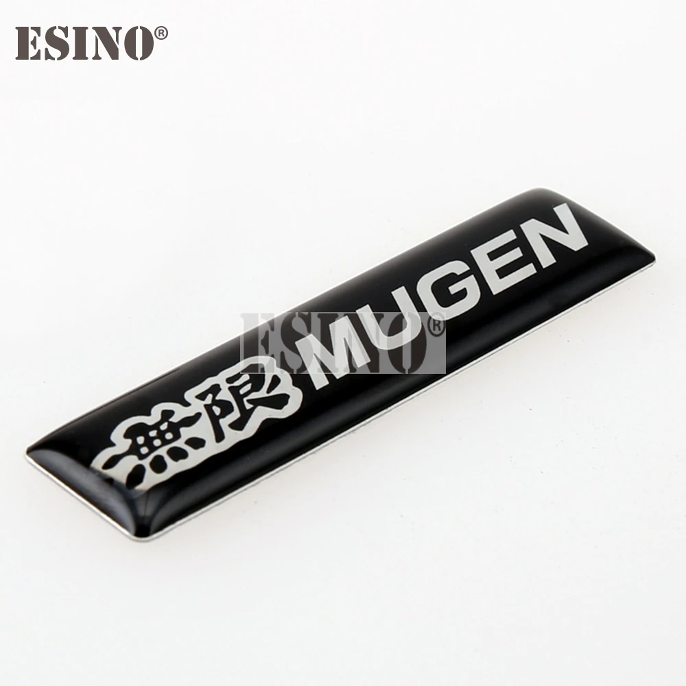 2 × تصفيف السيارة ثلاثية الأبعاد تصفيف السيارة الألومنيوم الغراء ملصق مائي صندوق السيارة شعار شارة لاصقة للسيارة لـ Mugen