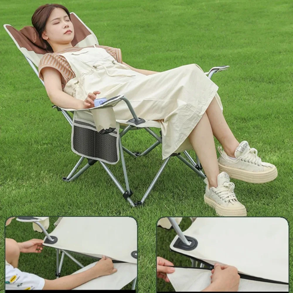 Picnic Travel Beach Chairs Folding Recliner Relax Moon Outdoor Chairs Modern Portable Supplies Silla De Playa Plegable Furniture