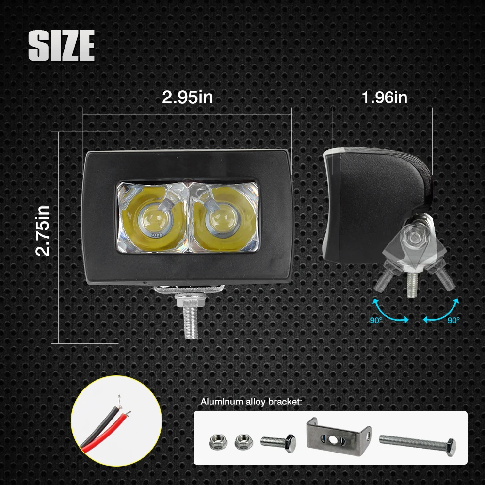 MIHAZ 10W LED Work Light Headlight For Tractor Offroad Car Driving Daylight For Truck Boat ATV SUV 10V-60V Waterproof