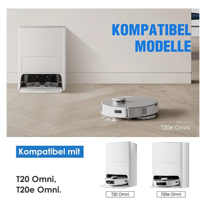 YCOC-Per Ecovacs Deebot X1 OMNI / T10 OMNI Robot Aspirapolvere di Ricambio Sacchetto per la Polvere Filtro HEPA Spazzola Laterale Principale Mop Panno
