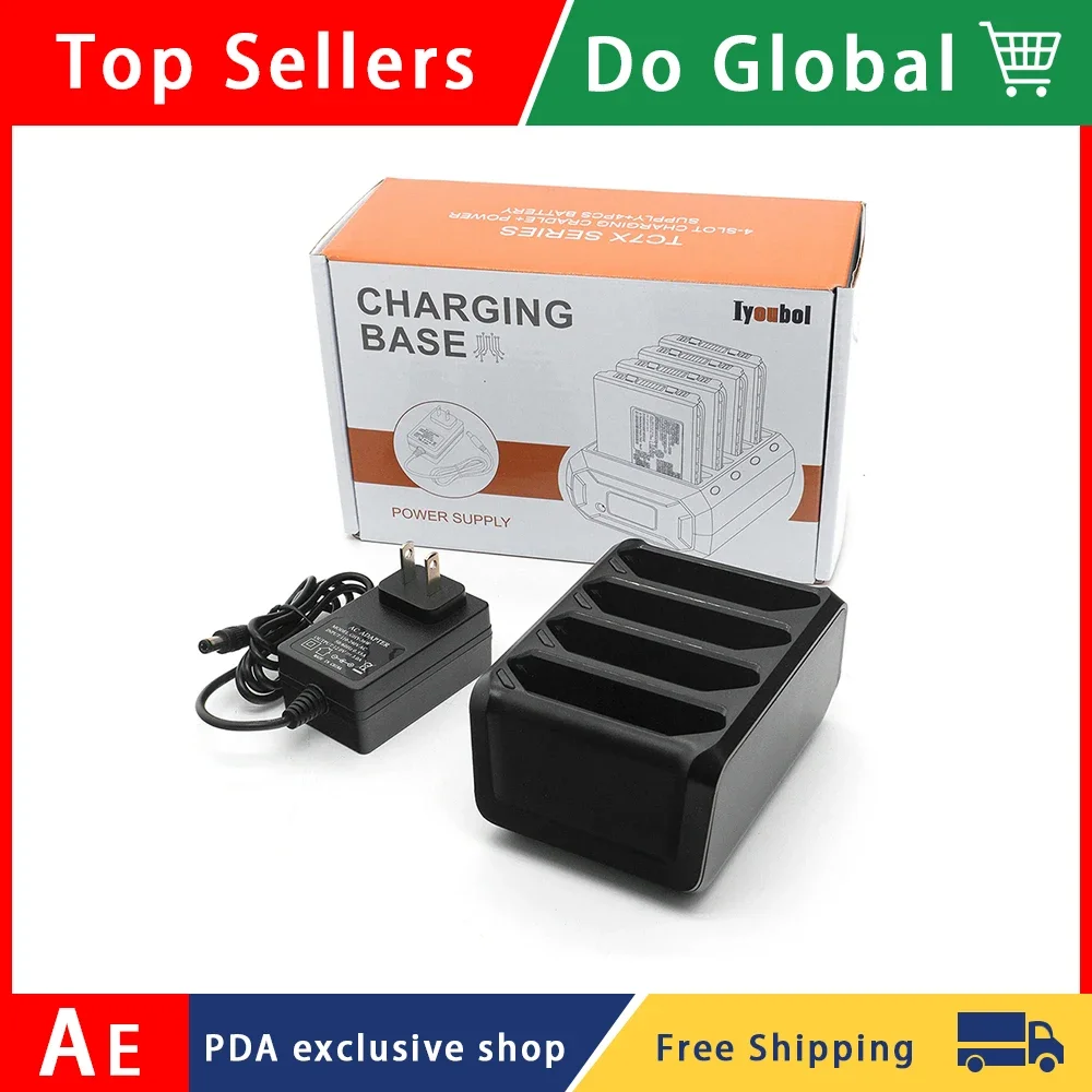 4-Slot Battery Charging Cradle(SAC-TC7X-4BTYC1) With Power Supply For Zebra Motorola Symbol TC70 TC75,Free Delivery