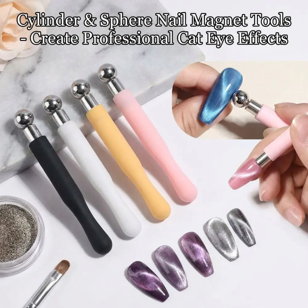 Spherical Magnet Cat Eye Nail Art Magnet Stick Multifunctional Round Bead Head False Nails Magnetic Rod Durable Lightweight