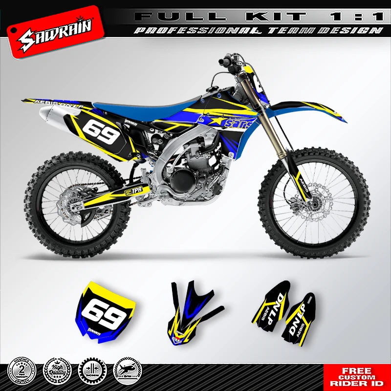 

Наклейка на мотоцикл Sawrain, набор наклеек с графикой команды для YAMAHA YZF 450 2010 2011 2012 2013 005