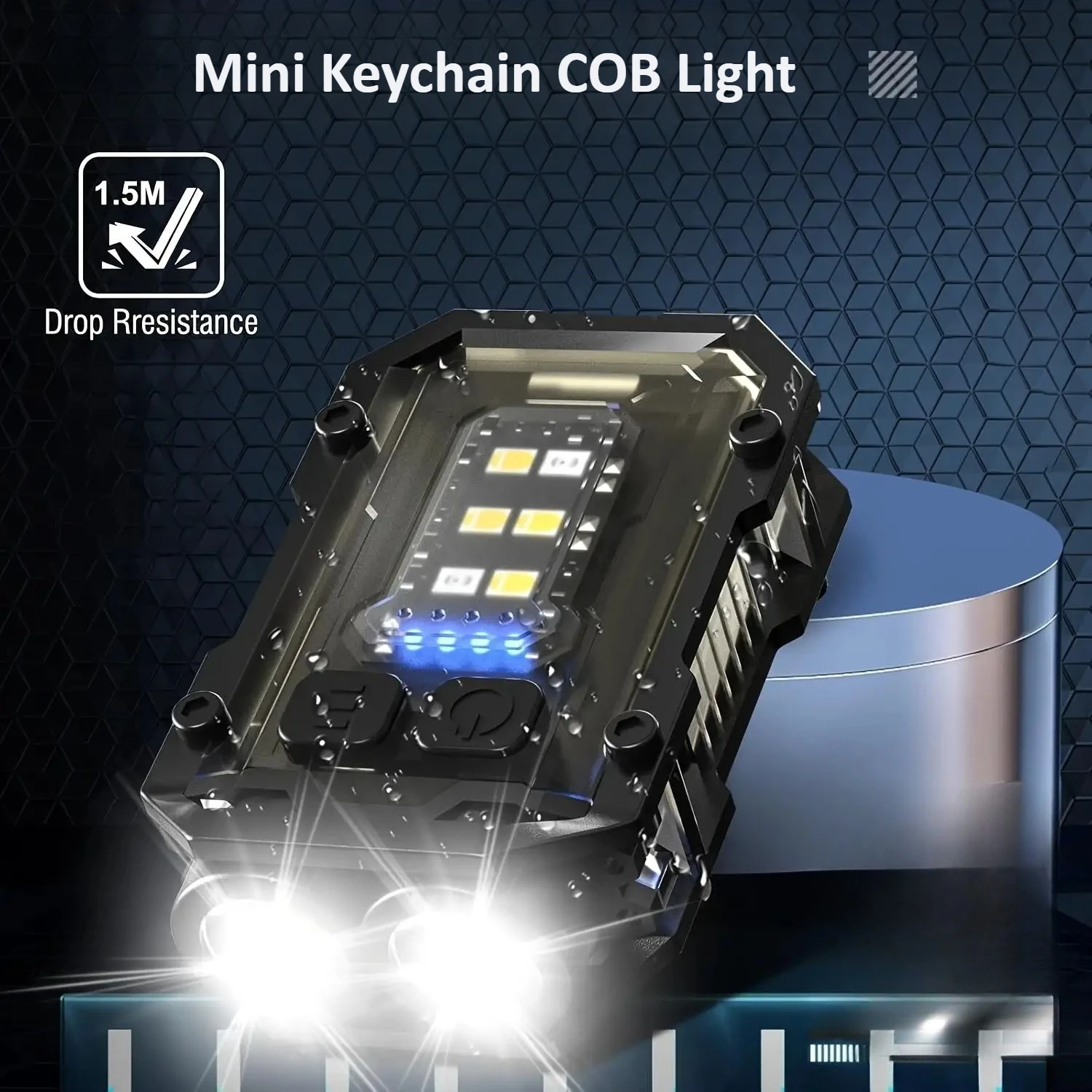 

Высокомощный EDC брелок USB перезаряжаемый светодиодный фонарик тактический фонарь для самообороны COB боковой свет водостойкая рабочая лампа для кемпинга