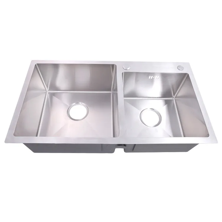 

Kitchen, stainless steel, sink, handmade, double basin, hand washing, sink, vegetable basin