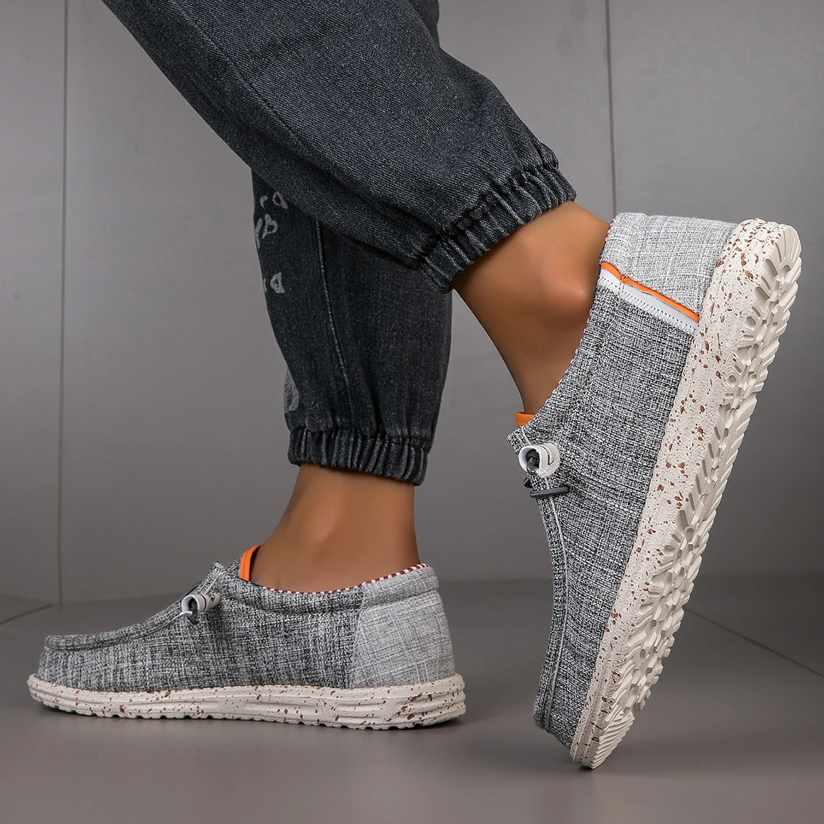 Unisex Outdoor Freizeitschuhe Leichte Slip-On Schuhe mit Weicher Sohle für Alle Jahreszeiten Tägliches Tragen Große Größen Morgen-Laufschuhe – Detail 14
