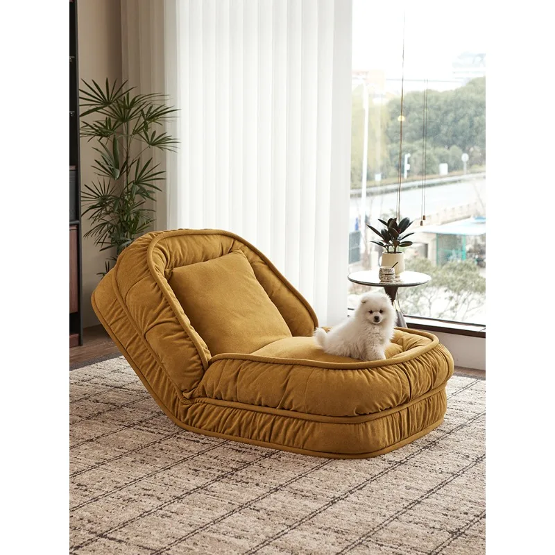 

Lazy sofa living room balcony household reclining single sofa bed oversized folding recliner