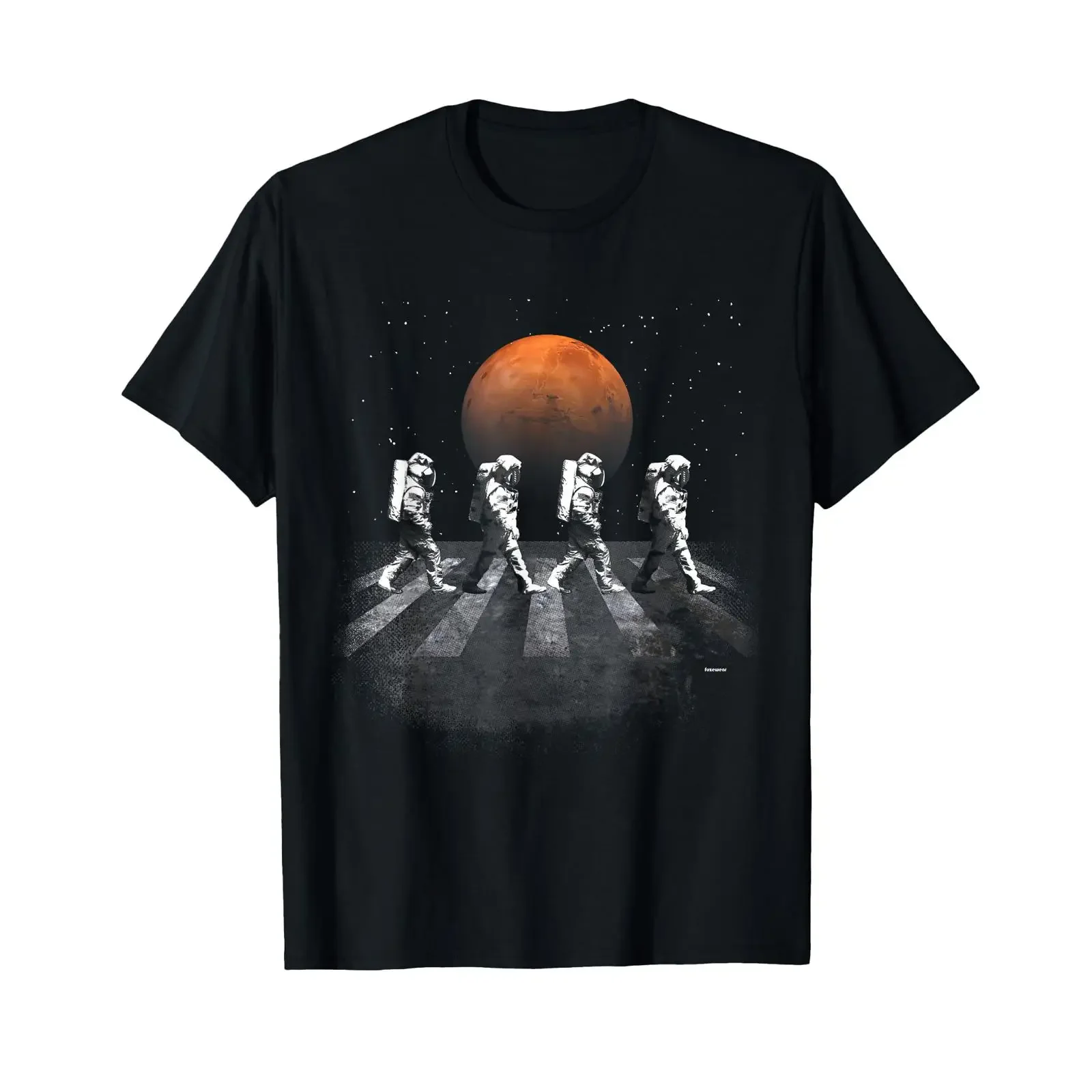 Astronauts in Walking Space Occupy Mars T Shirt vintage Washed fashion Slightly Top For Everyday Wear streetwear Stylish