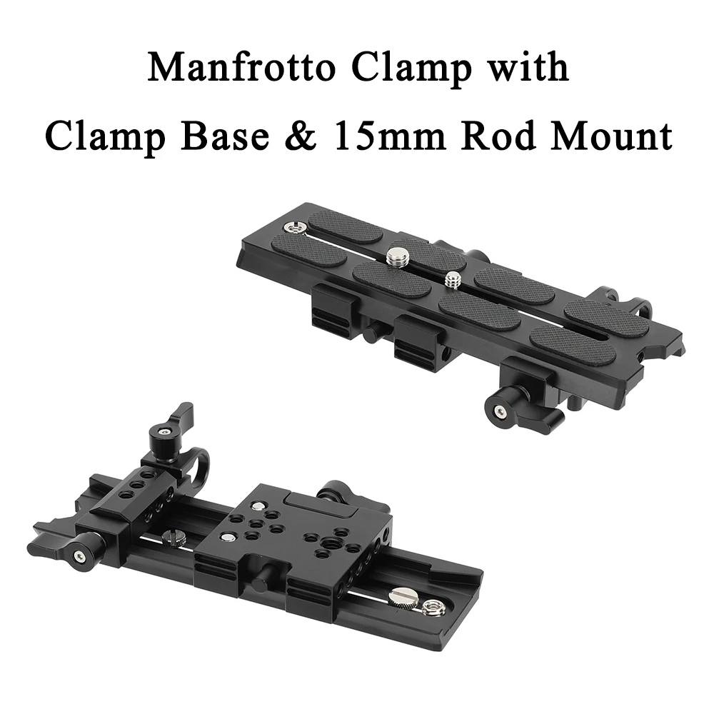 

Раздвижная пластина для QR-камеры HDRig Manfrotto-типа с зажимным основанием и креплением на стержень 15 мм для Manfrotto 577/501/504/701