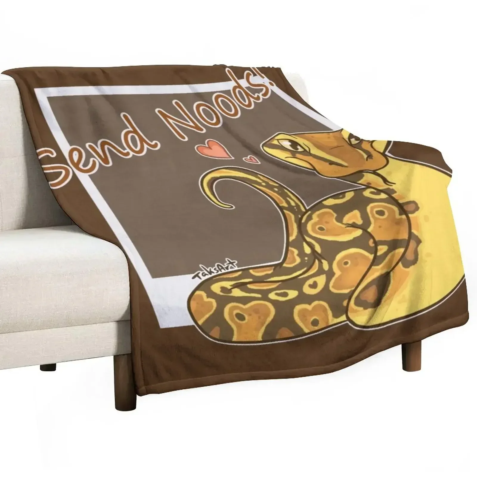 Send Noods! Throw Blanket Color Fast Cozy Throw Blanket