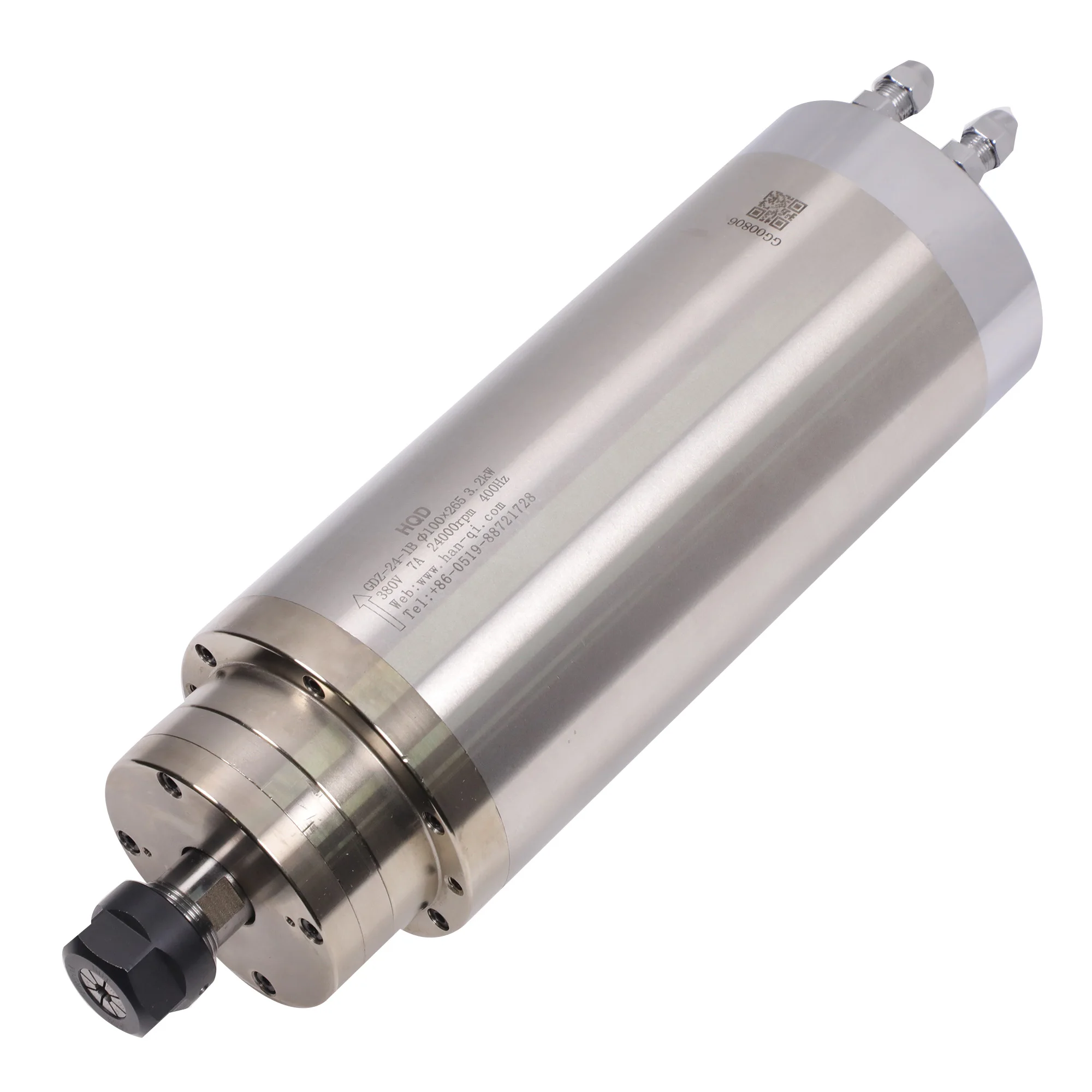 มอเตอร์แกนหมุน CNC รุ่น GDZ-24-1B 3.2 กิโลวัตต์ ระบายความร้อนด้วยน้ำ สำหรับแกะสลักหิน แกะสลักโลหะ และงานกัด