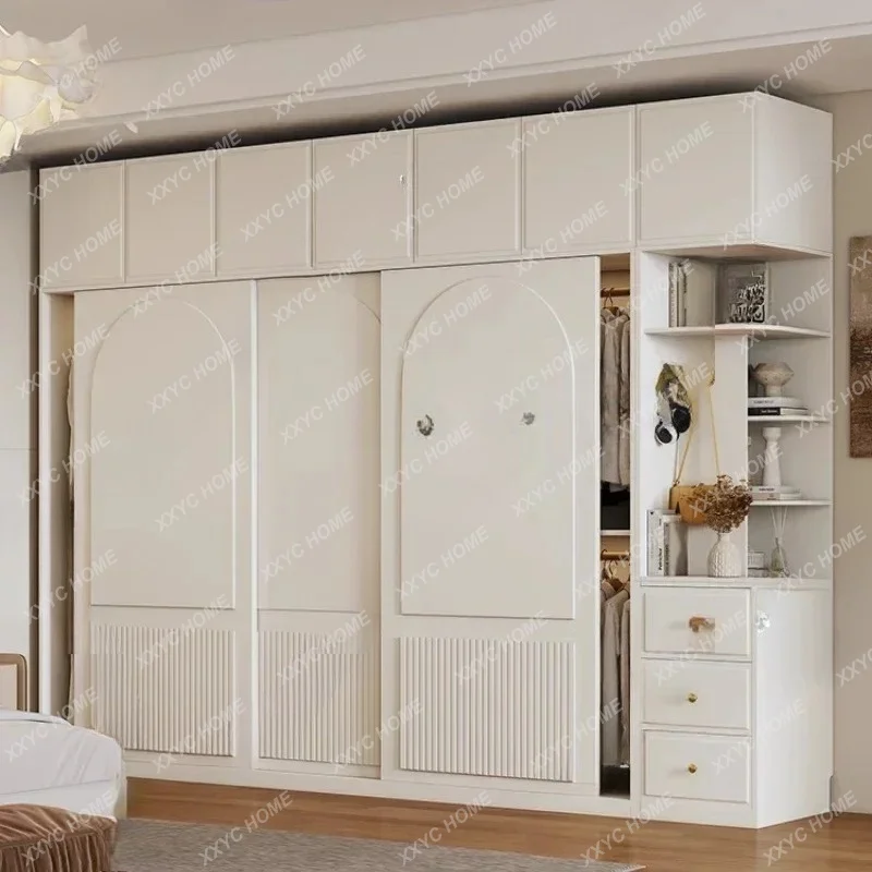 Hanger Luxury Storage Closet Women  Essentials Sliding Door Cabinets Wardrobe Organizer White Armario De Ropa