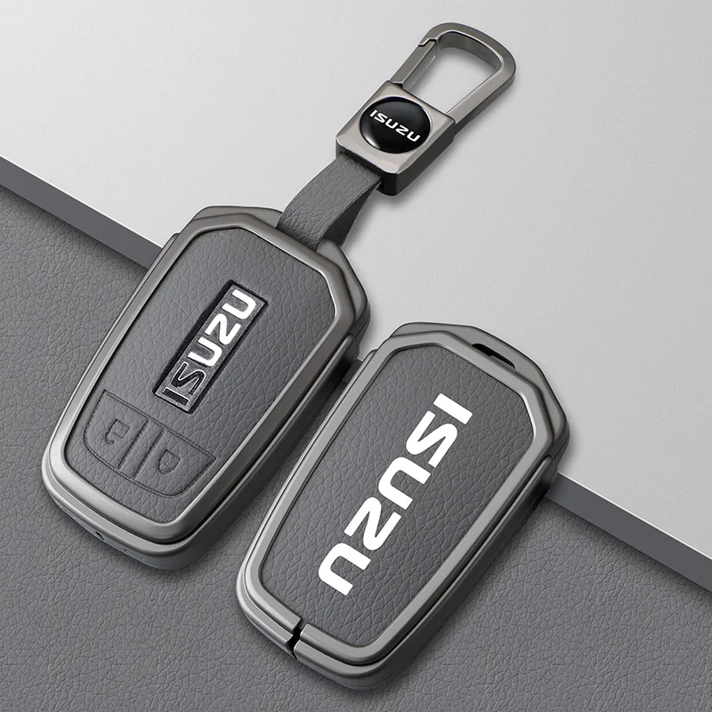 Metal Car Key Case Cover Shell Holder For Isuzu D-max Mu-x Mux Truck DMax 2015 2016 2017 2018 2019 2020 Protector Shell