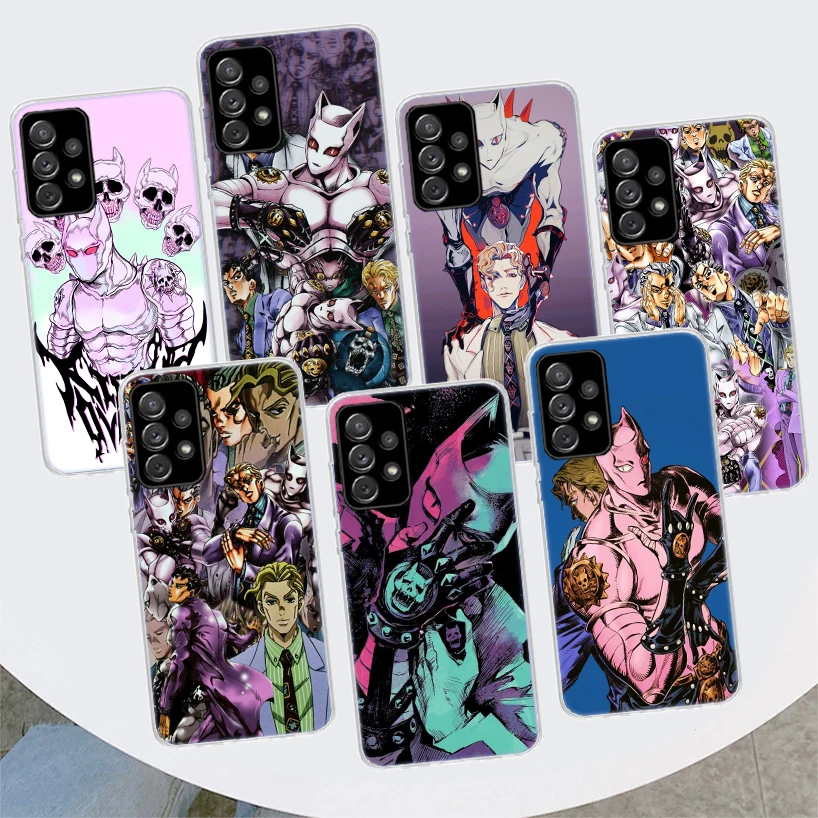 Anime JoJo Killer Queen Phone Case For Samsung Galaxy A51 A71 A50 A70 A40 A30 A20E A10 A41 A31 A21S A11 A01 A6 A8 + A7 A9 Plus