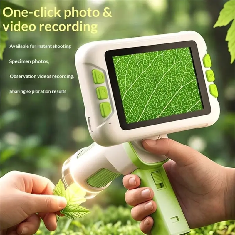 M11K-Digital Microscope Multifunctional LCD Screen Scientific Observation Removable Photo Functionality Three Working Modes Grey