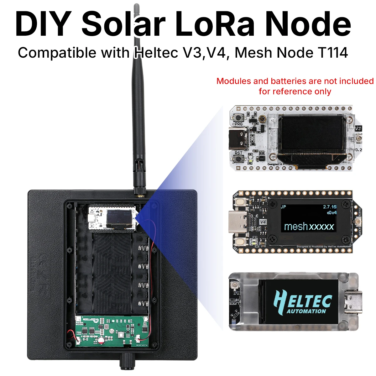 diy-solar-node-5w-solar-panel-with-battery-slot-for-heltec-lorawan-esp32-v3-v4-t114-lora-module-arduino-iot-meshtastic-meshcore