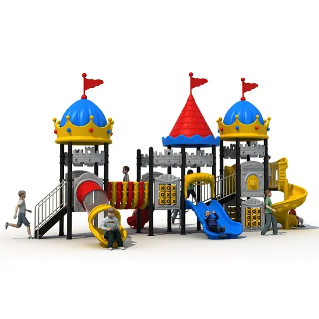 Children's Outdoor Playground Equipment-Steel & Plastic Construction Eco-friendly Plastic Slide For Schools