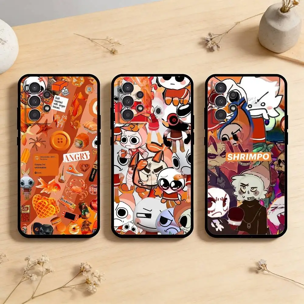 

AAA Shrimpo dandy’s world Phone Case For Samsung Galaxy A73,A72,A71,A70,A53,A52,A51,Others Soft Black Cover