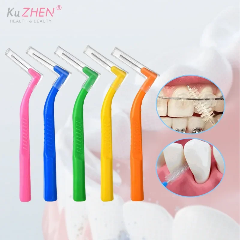 Interdental Brushes Oral Dental Hygiene Floss Brush Flossing Head Braces For Cleaning Tooth Cleaning Tool L/I Shape Toothpick