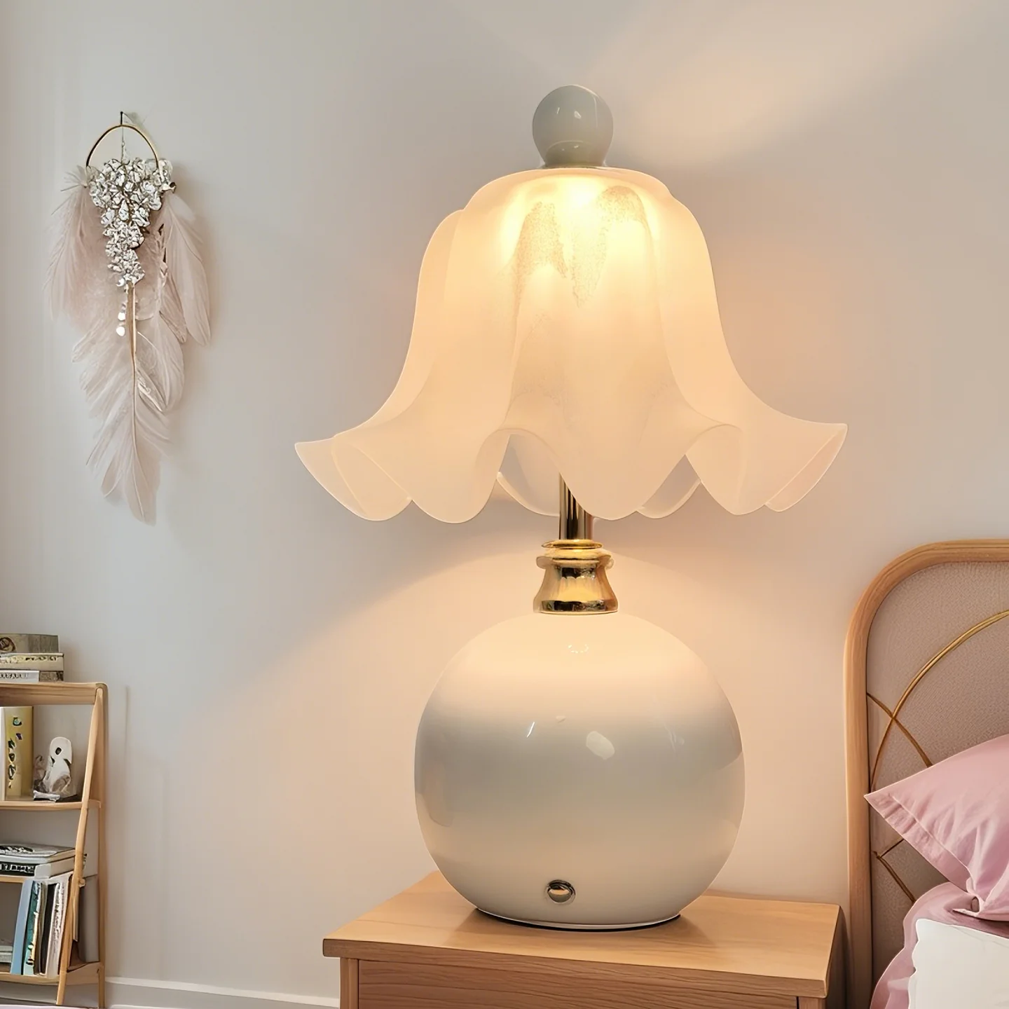 كريم الرياح الإبداعية الراقية ضوء مكتب فاخر مصباح غرفة نوم 5 السرير غرفة نوم رئيسية هدية عيد ميلاد جو ضوء الليل #2