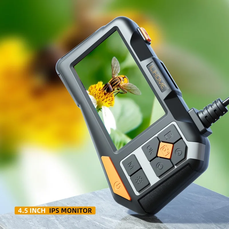 4.5nch 2MP 1080P Daul Lens Industrial Screen Endsocope 3.9MM/5.5MM/8MM CMOS Borescope Inspection Otoscope Cam Digital Microscope