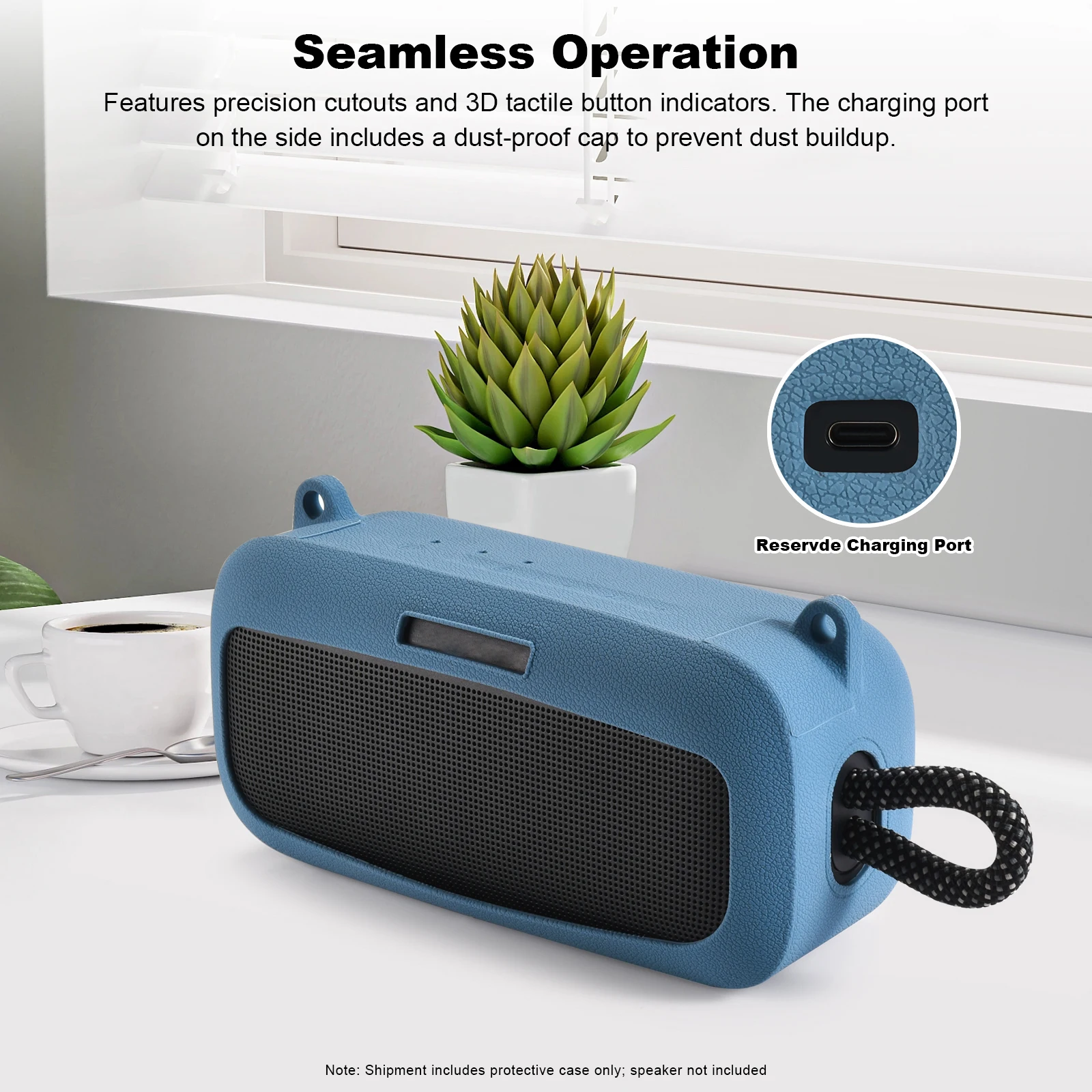 Funda protectora con correa para el hombro y cubierta de silicona para accesorios de altavoz Bose SoundLink Plus