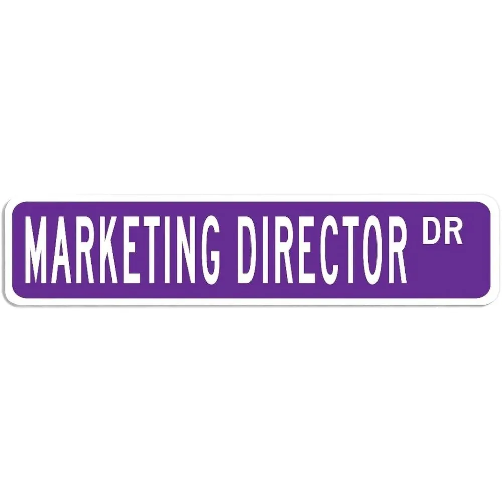 CIFbuy 2D Flat Purple White Classic Street Style Aluminum Sign,Career Theme Home Wall Decor