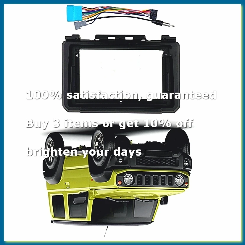 9 Inch Car Fascia Radio Panel for Jimny JB64 2018-2020 Stereo Frame Plate Adapter Mounting Dash Bezel Kit