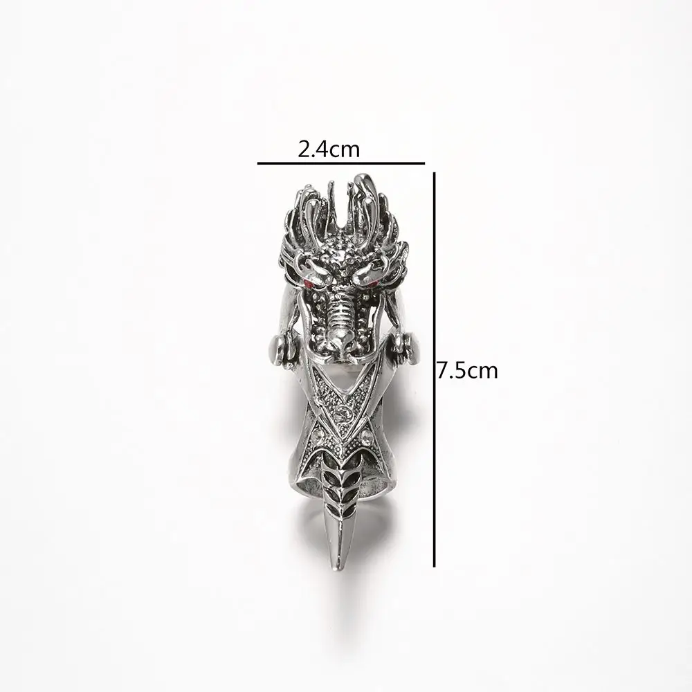 Retro Simple Punk Gothic Male Claw Ring Skull Female Korean Style Ring Knuckle Ring Dragon Ring Fashion Jewelry