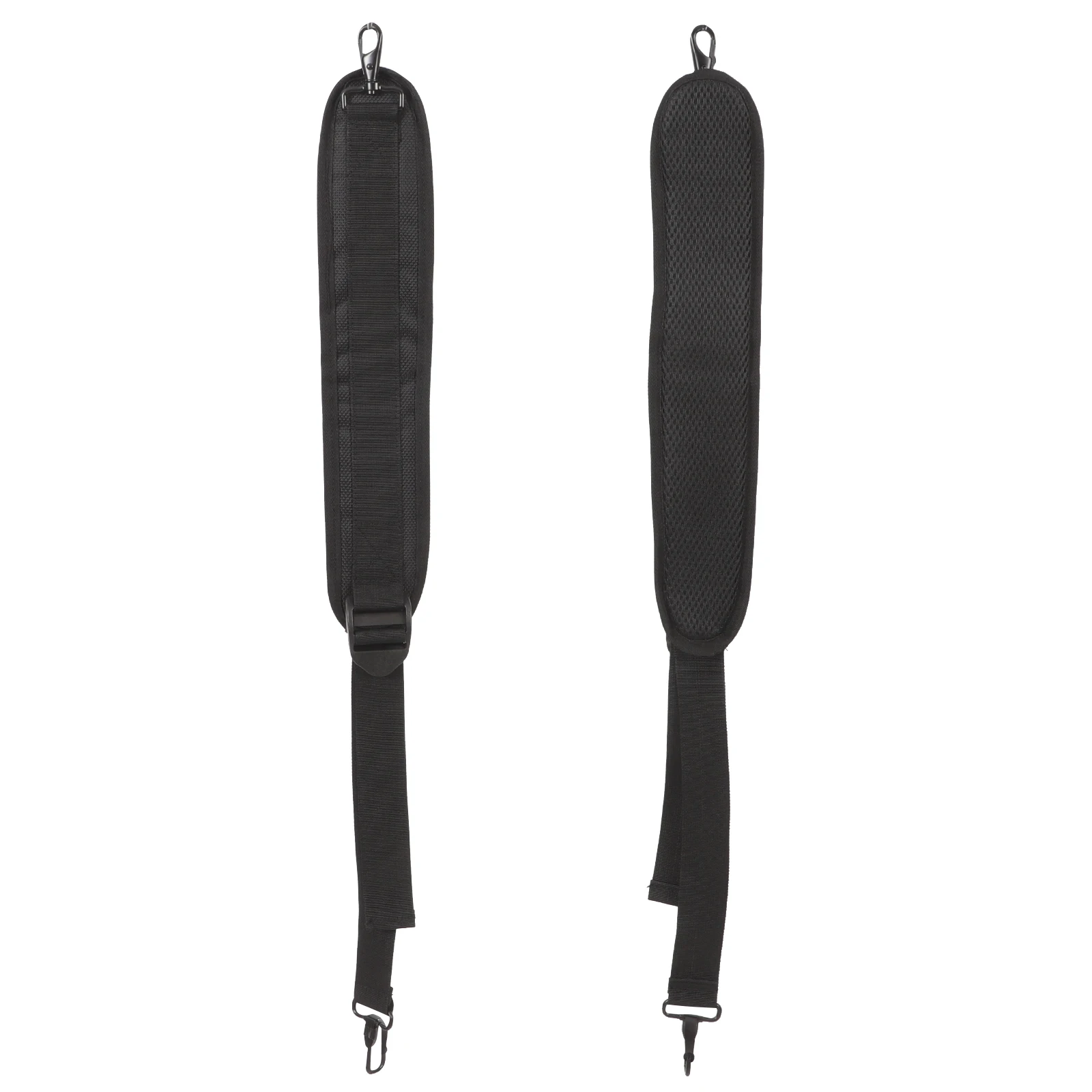 

2 Pcs Extended Breathable Cotton Strap Bag Straps Tape Shoulder Black Replacement