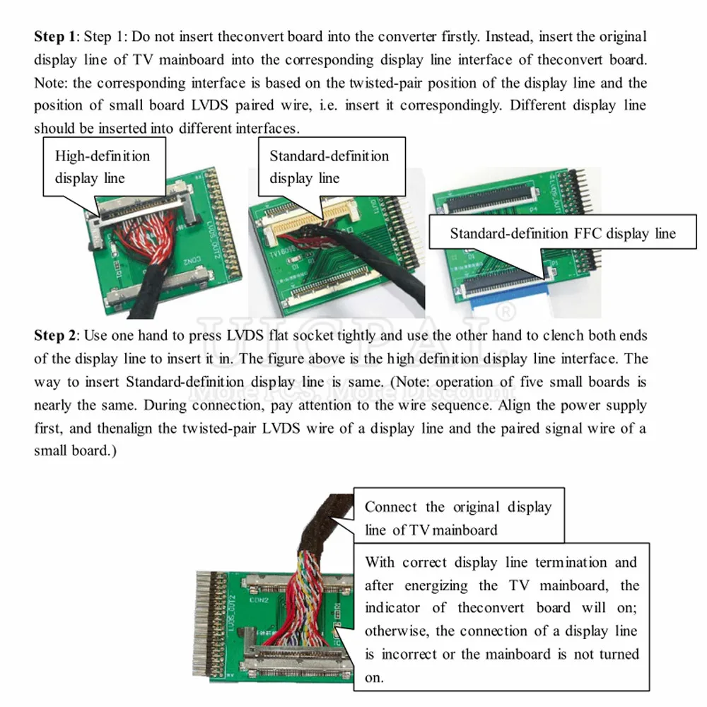 Conversor de Tela Mainboard para Reparação de Teste de TV LCD, Original 6 Geração LVDS para VGA, 4,3 polegadas, 6ª Geração, TV160