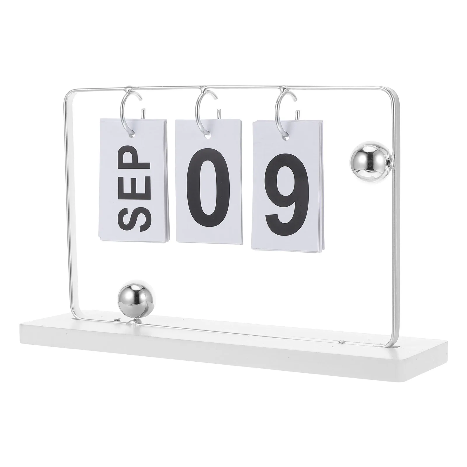 

1Set Desktop Perpetual Calendar Wooden Block Flip Reusable Yearly Standing Desk Calendar for Home Office Decor Easel Table