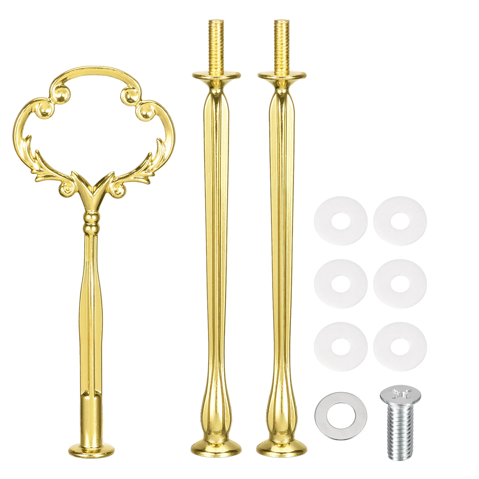 1/4 Sets Cake Tray Stand Handle Cupcake Dessert Plate Hardware Fitting Holder Rod Stand Handle Cake Stand Wedding 3-Tiers Flower