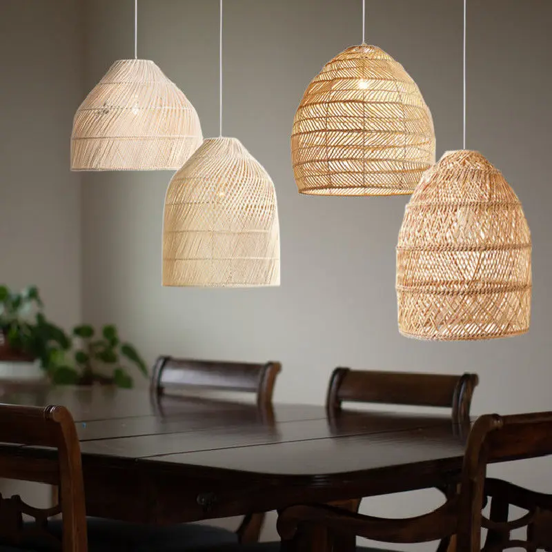 

Chinese-style Zen-inspired rattan weaving lamp set for tea room, guesthouse, restaurant and staircase area