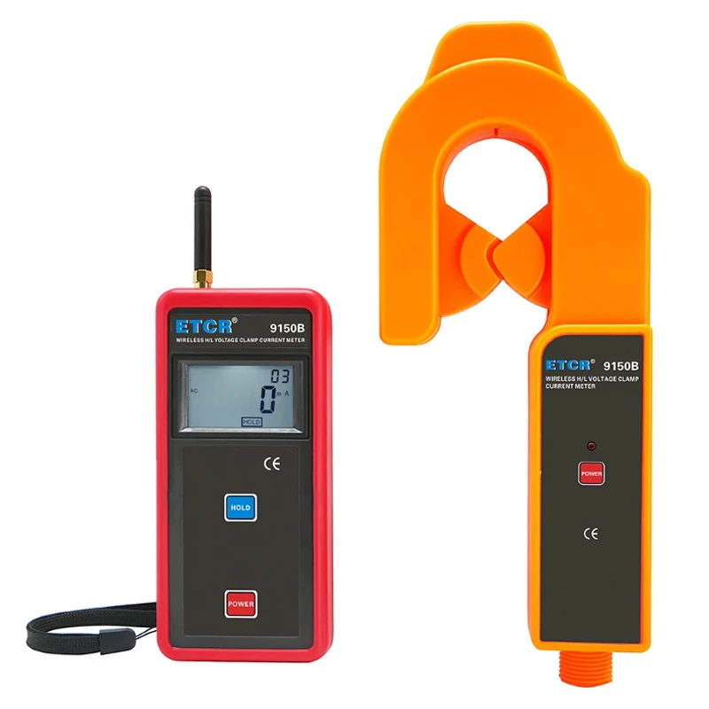 ETCR9150B Wireless High and Low Voltage Clamp on Ammeter AC Clamp on Meter High Precision 1200A