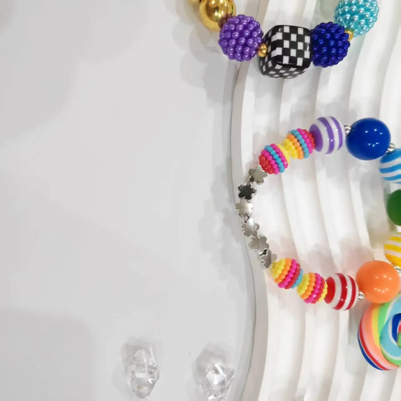 ขายร้อนสีสันสดใส Handmade สร้อยข้อมือลูกปัดเด็กน่ารัก Boutique สร้อยข้อมือ