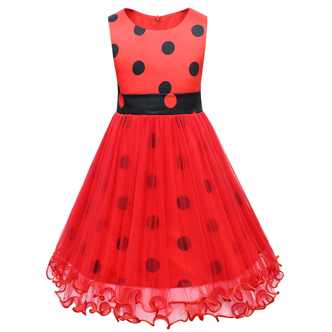 New 2024 Halloween Lady Girls bug Birthday Party Dress Toys Earrings Retro Costume Princess Clothes Birthday Party Kid Costume