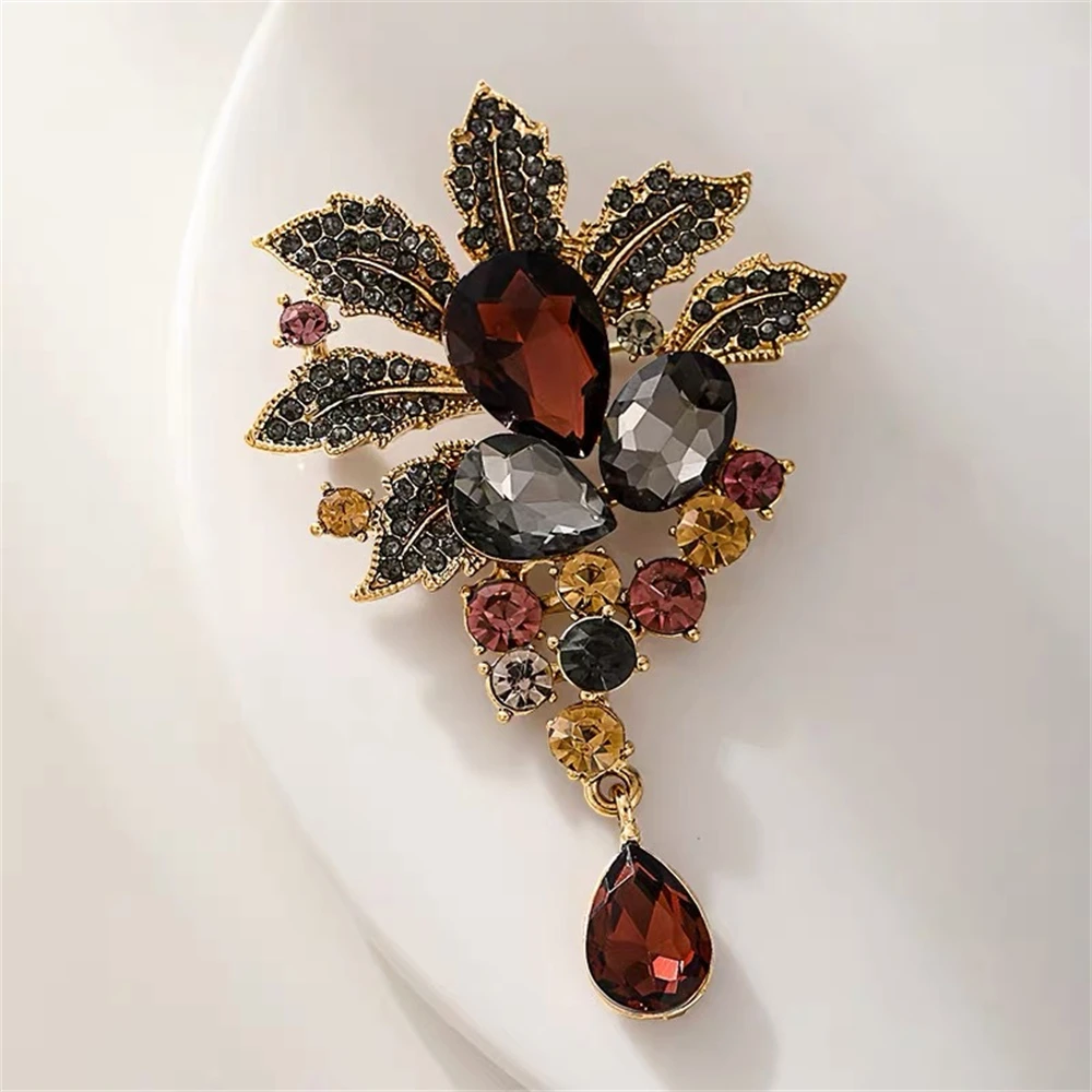 Vintage Flower Tree Brooch For Women Men Exquisite Luxurious Design Palace Style Fashion Brooch Coat Accessories Party Gift view 6