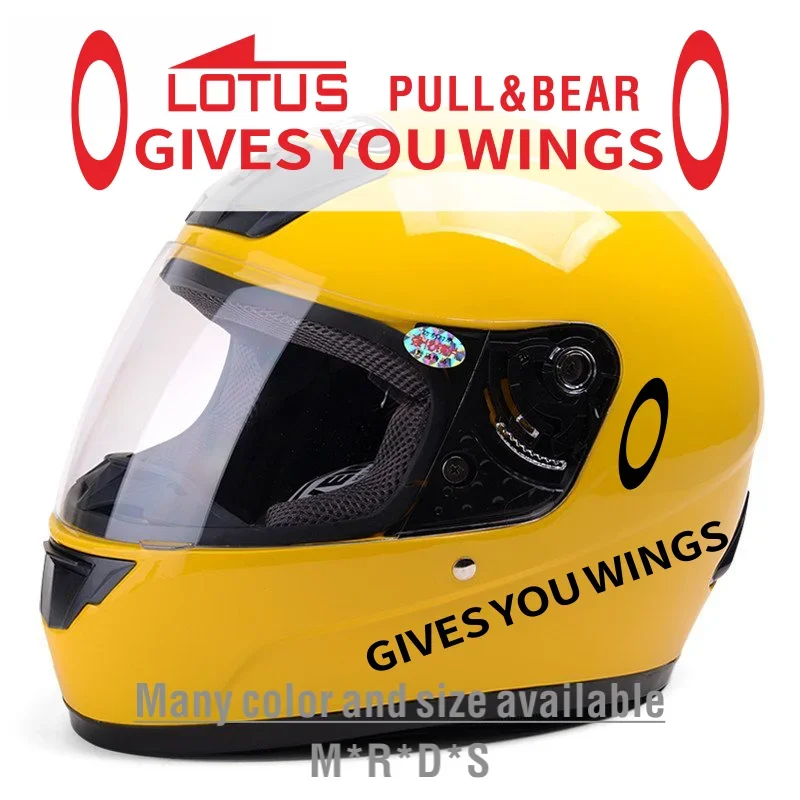 Cool Motorcycle Helmet Visor Decor Gives You Wings PULL BEAR Vinyl Decals Sticker