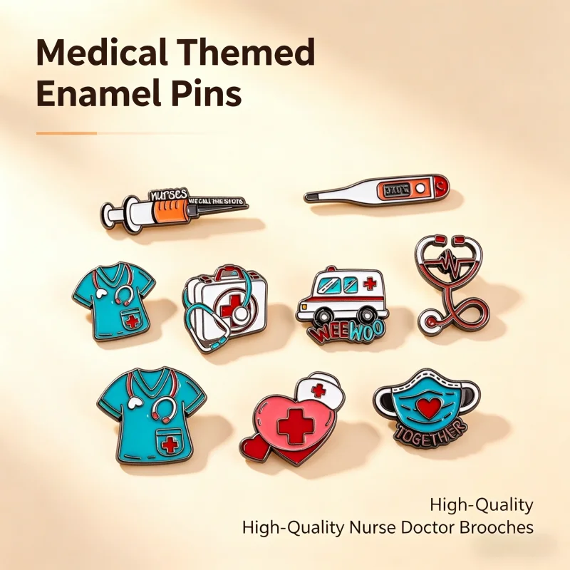 

Набор медицинских эмалевых значков: броши для медсестер и врачей – идеальный подарок на День рождения, Рождество, День медсестры. Декор для рюкзаков, головных уборов и одежды.
