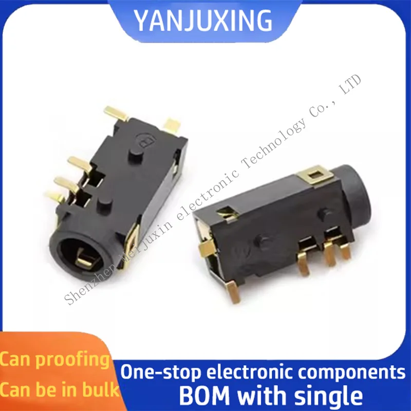 5pcs/lot 3.5 Headphone socket PJ-31060 Dual positioning column 3.5 Audio and Video socket Patch Headphone motherboard