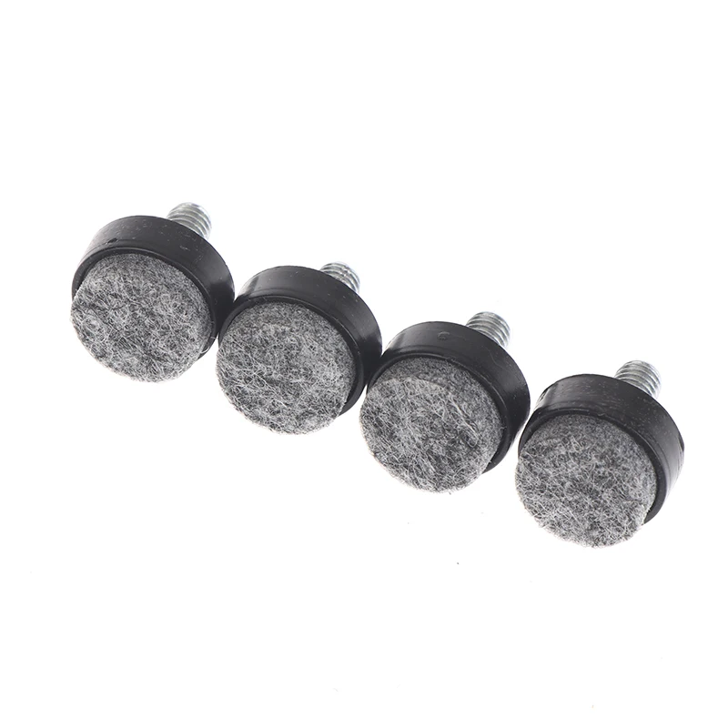 4/8 Stuks Zwart/Bruin Vilt Verstelbare Ronde Meubels Been Schroeven Anti Slip M6 M8 Tafel Stoel Kast Balans Voeten Pads