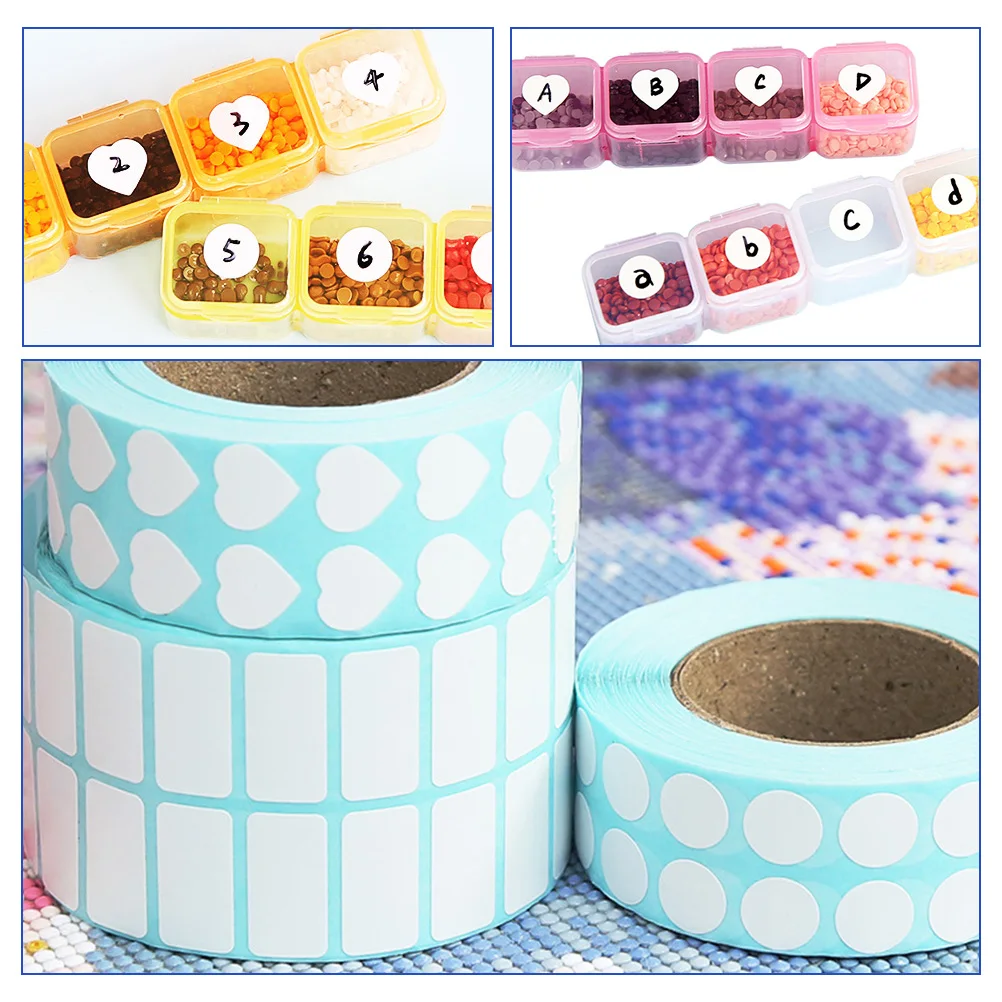 

3 Rolls Blank Name Tag Stickers Self-Adhesive Label Stickers For Organizing Classification Marking Tapes Removable Easy Peel