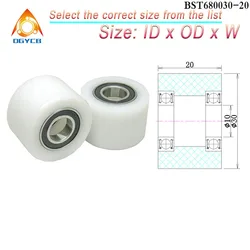 1pcs 10x30x20 POM Double Bearing Rollers BST680030-20 10*30*20 Polyoxymethylene Guide Wheel 30mm Plastic Bearing Pulley