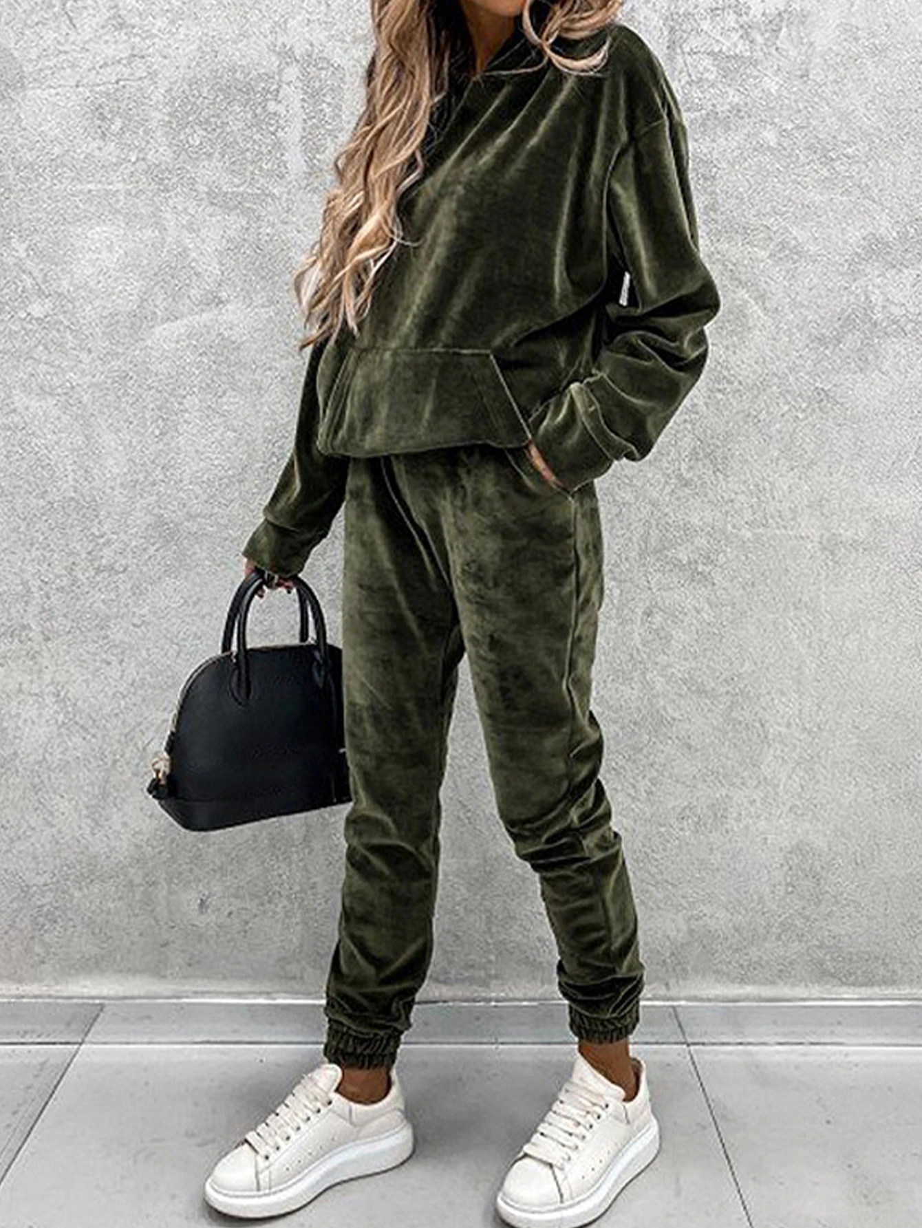 Casual fit pakbroekenset zonder decoratie Modestijl lange damesbroekoutfit