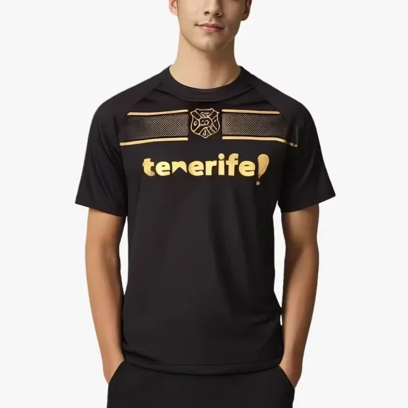 24-25 La Liga Hot Selling Team Tenerife Top Summer Leisure Sports Outdoor Loose Top 3D Printed T-shirt Non Customized