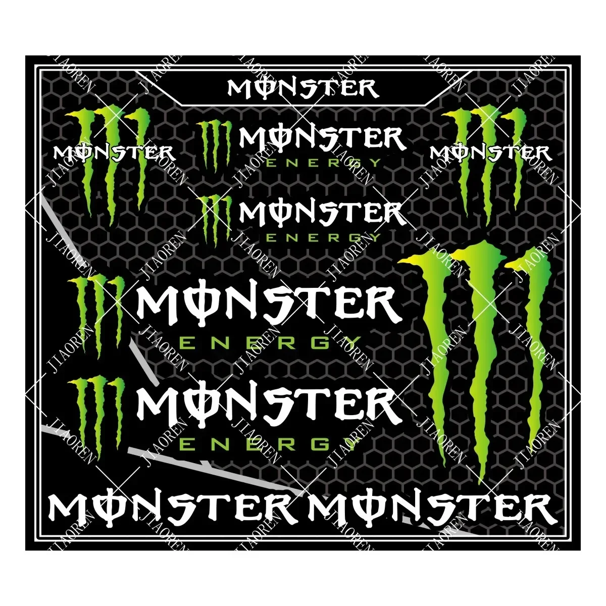 

Рождественская светоотражающая наклейка Monster Energy с логотипом мотоцикла, танк, шлем, велосипед, автомобильная наклейка
