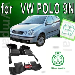 Custom Automotive Car Floor Mats For VW POLO 9N 2002 2003 2004 2005 2006 Auto Luxury Leather Men Women Car Mats Full Coverage