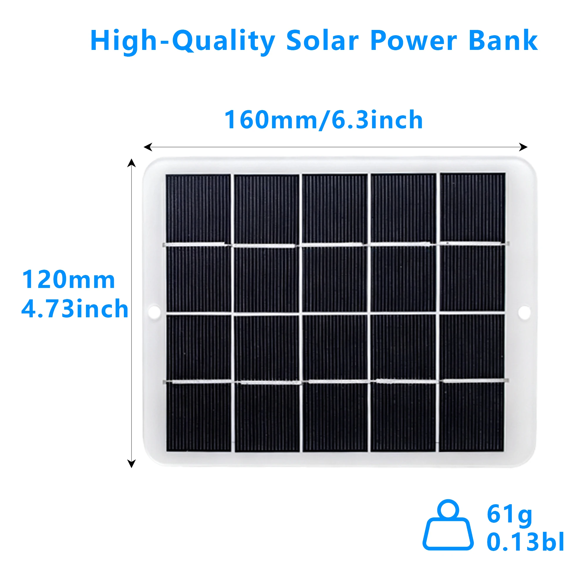 10W Portable Solar Charging Panel with USB Port, Fast Charging Power Bank, Suitable for Phones, Camping, Outdoor Travel, and Hik