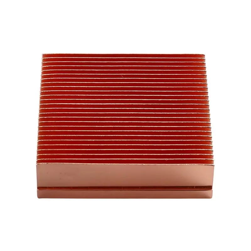 

Радиатор A13E с оребрением 40x40x11 мм, из чистой меди, для самостоятельной сборки, для охлаждения электронных чипов и ИС